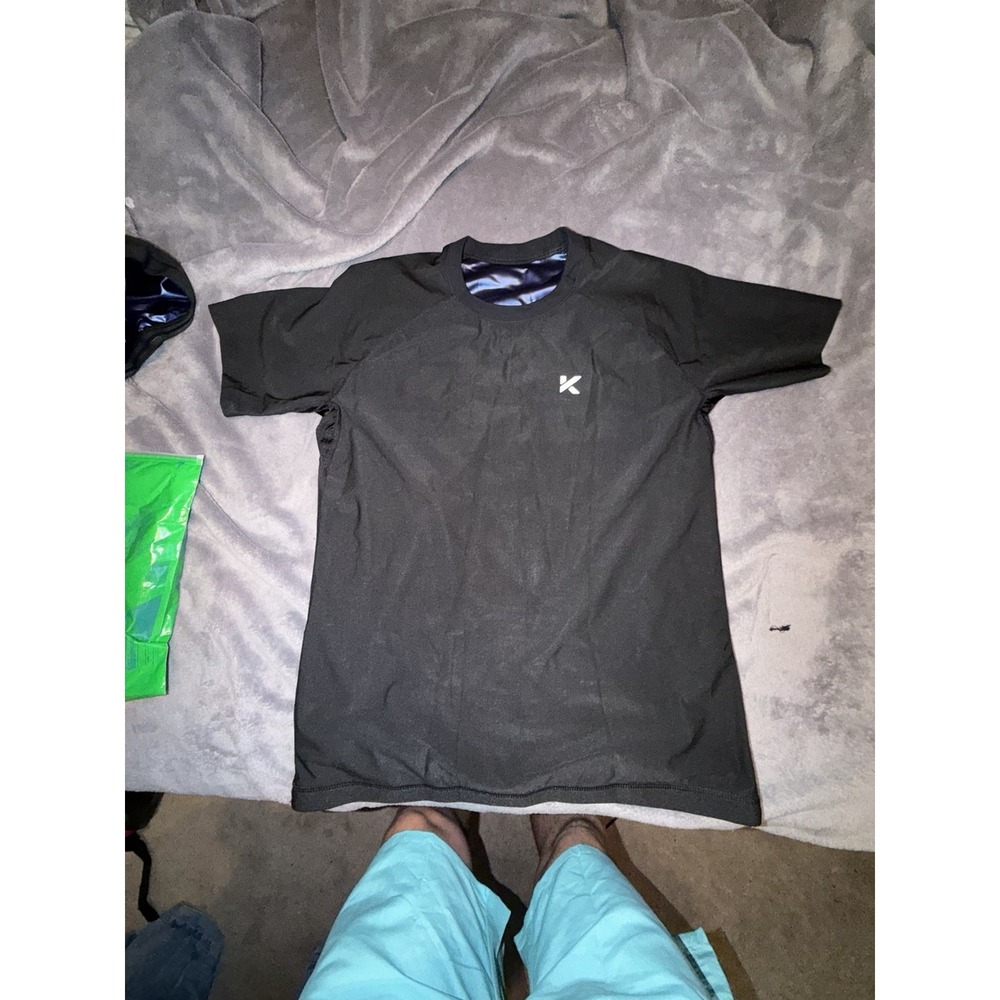 Kewlioo Sauna Shirt Men's Size L Black Heat Trapping Sweat Compression T-Shirt